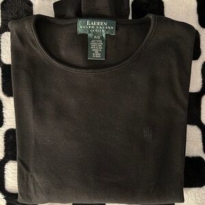 Lauren Ralph Lauren Petite Black Long Sleeve Shirt (P/S)